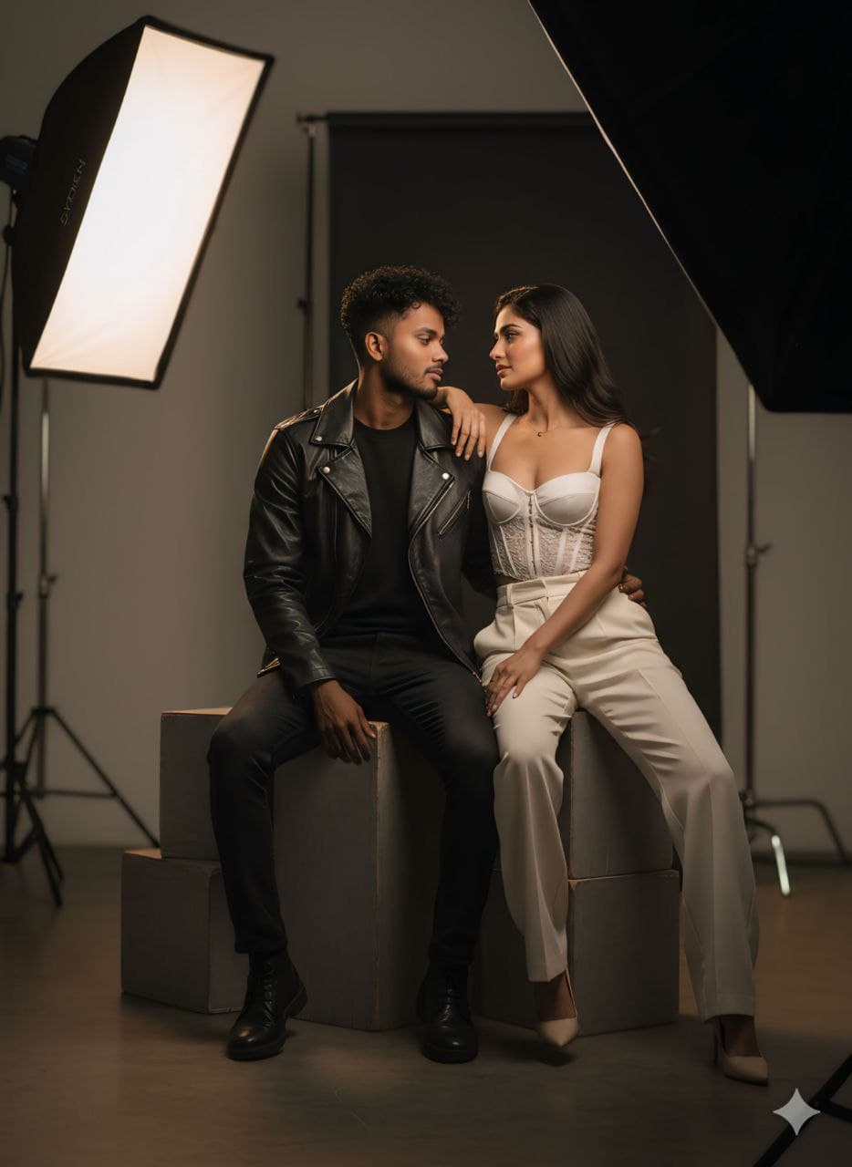 Fashion Couple Studio Portrait