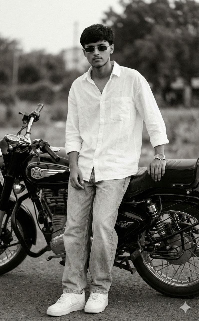 black royal enfield boy